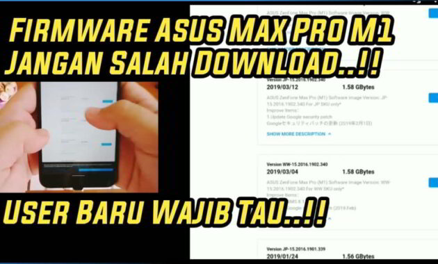 Firmware Asus Zenfone Max Pro M1